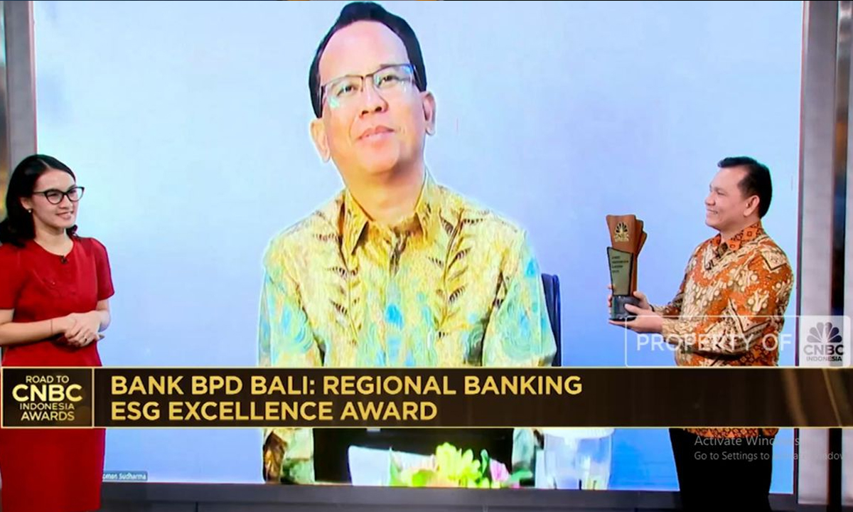 Dukung ESG, Bank BPD Bali Raih Regional Bank ESG Excellence Award