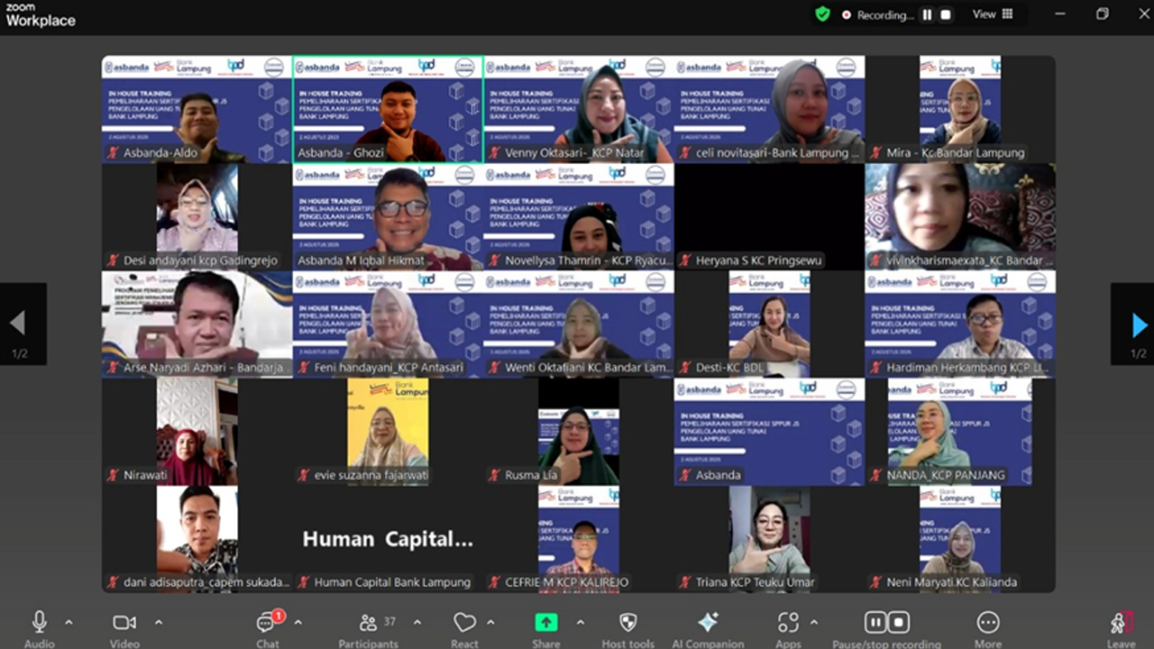 In House Training Pemeliharaan (Refreshment) Pelatihan Berbasis Kompetensi Sistem Pembayaran (PBK SP
